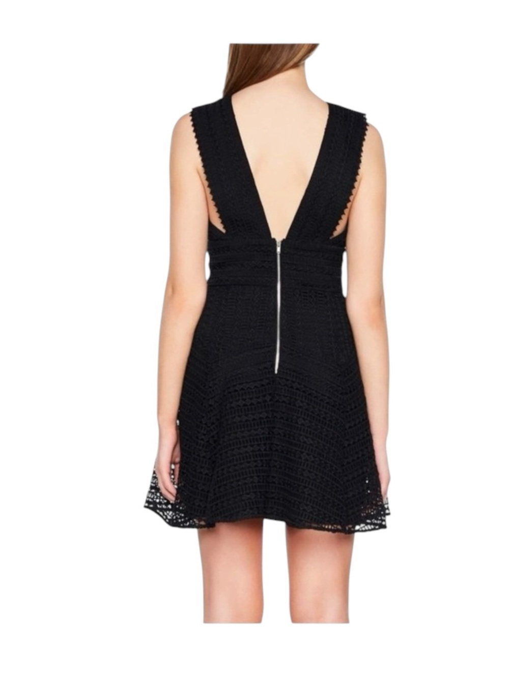 new Bardot ♥︎ Fit & Flare Lace Mini Cocktail Dress ♥︎ Black Tie Red Carpet ♥︎ M - Picture 11 of 16